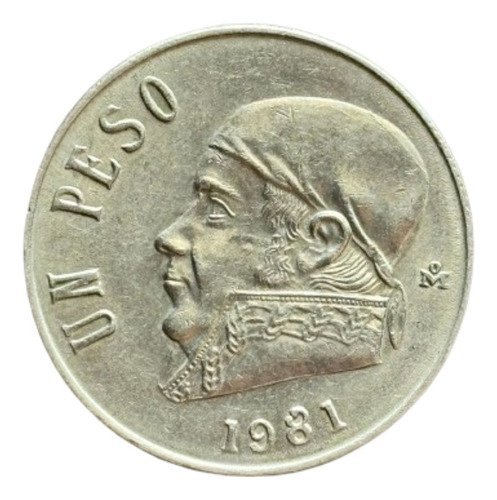 Moneda De Un Peso Mexico 1981 Con 8 Abierto