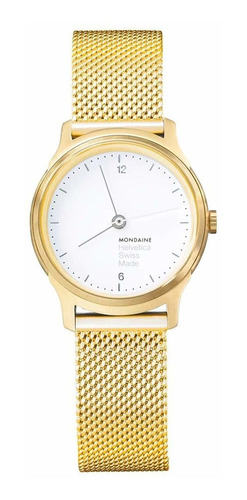 Mondaine Reloj De Mujer De Acero Inoxidable Y Chapado En Oro