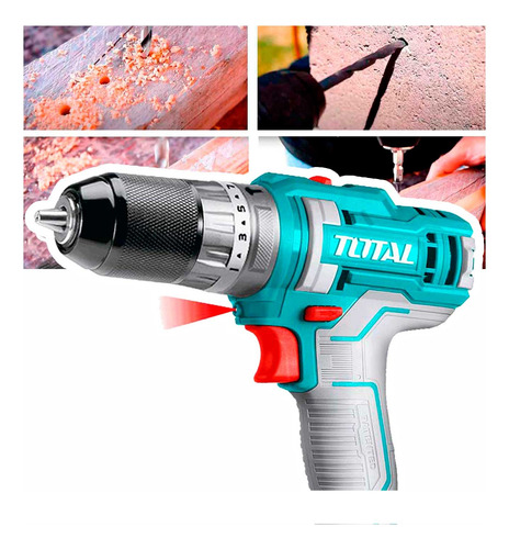 Taladro Atornillador Percutor Inalámbrico Total 20v Puntas