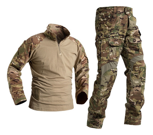 Uniforme Militar Táctico En T Mouflage Para Hombre, Camisa D