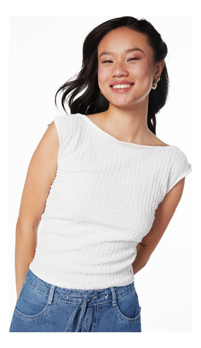 Polera Mizuki Regular Espalda Rebajada Blanca