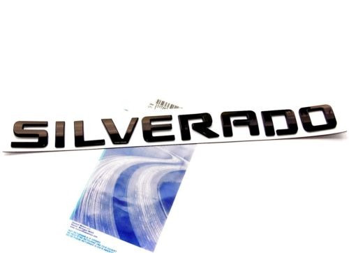 3 X Placa 3d Oem Negro Silverado Emblemas Insignia Letra 150