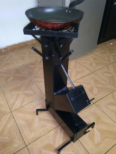 Imagen 5 de 10 de Estufa Rocket Con Parrilla Desmontable