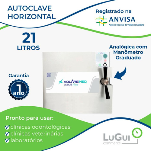 Autoclave Analógica Odonto Agile 21l Volaremed