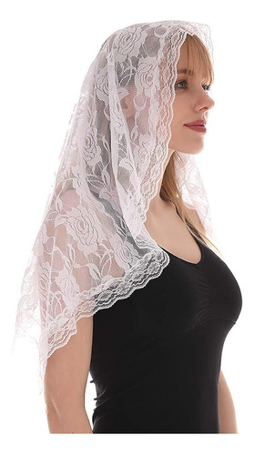 Velo De Mantilla De Encaje Católico Para Iglesia, Velo Elega