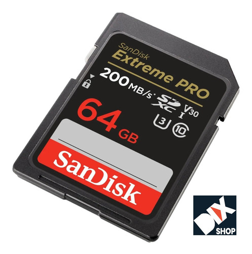 Memoria Sd 64gb Sandisk Extreme Pro 4k 200mb/s Sdxc U3 V30