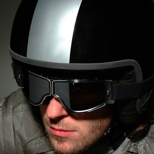 Óculos Moto Proteção Aviador Chopper Café Racer Harley Fumê