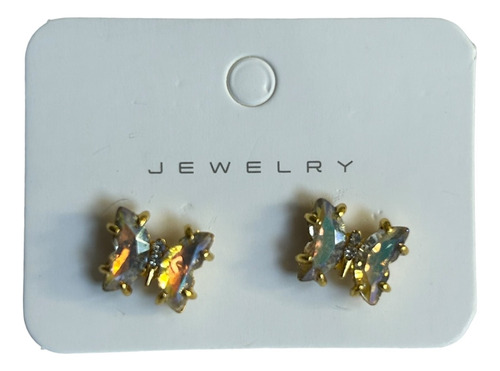 Aretes De Mariposa De Oro Laminado