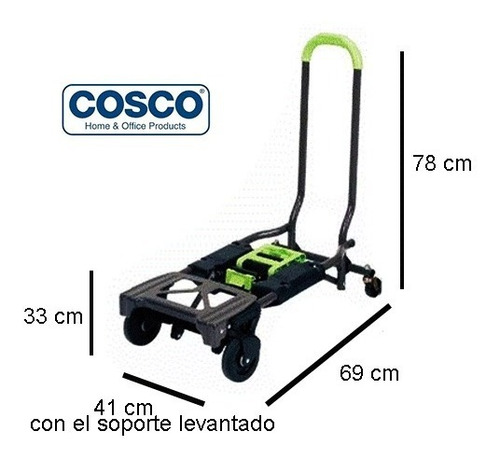 Imagen 4 de 6 de Carretilla Industrial Plegable 2 En 1 Cosco