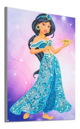 Pintura Com Diamantes- Diy 5d Strass- Princesa Jasmine-30x40