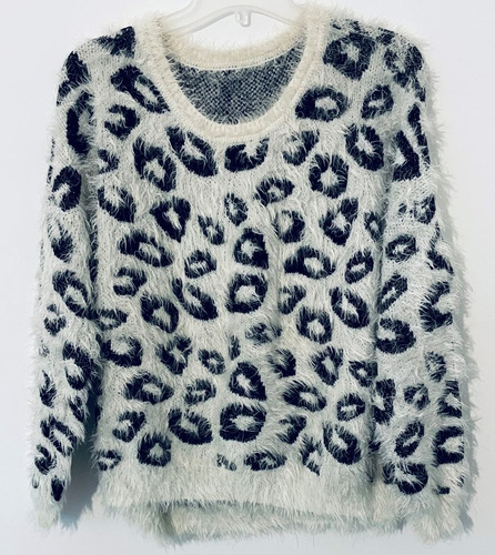 Sweater Animal Print Leopardo Pelo Mono