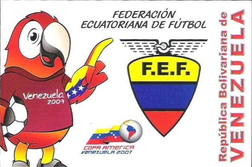  Tarjeta Postal Copa América Venezuela 2007