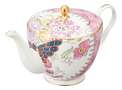 Wedgwood Bloom De La Mariposa Harlequin Tetera De Cerámica