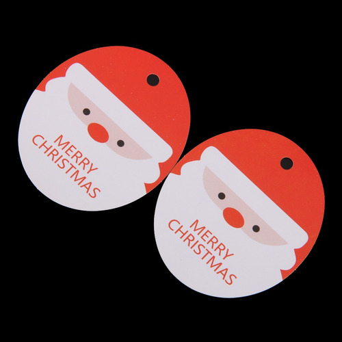 Imagem 3 de 5 de Cartão De Presente De Natal Oval Santa