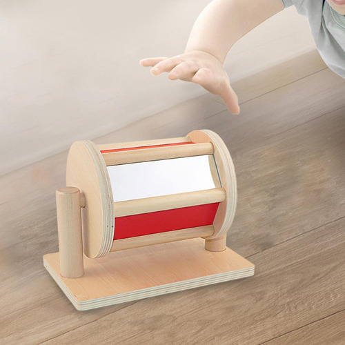 Materiales Montessori Rolling Rainbow Drum Toys Roller