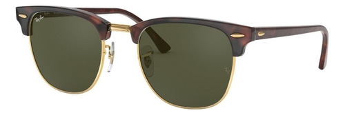 Lentes Solares Ray - Ban Clubmaster Classic Unisex Color de la lente Verde Color del armazón Habana Diseño Protección UV