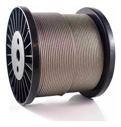 Cabo De Aço Galvanizado 1/8 3,2mm 6x7 Alma De Fibra 100m 