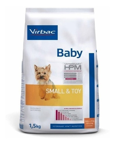 Alimento Para Perro Hpm Virbac Baby Small & Toy 1.5 Kg.