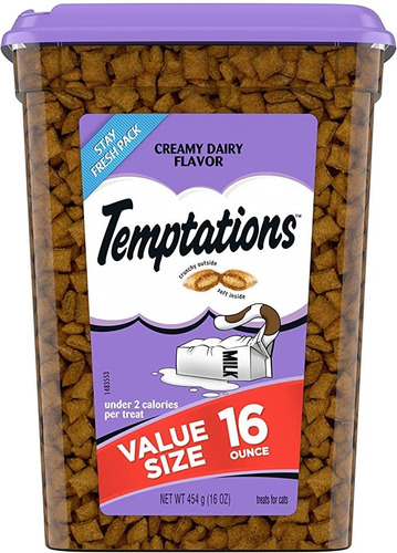 Golosinas Suaves Para Gatos - Temptations - Lacteos, 16oz