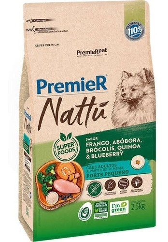 Premier Nattú Abóbora Para Cães Adultos De Pequeno Porte 2.5