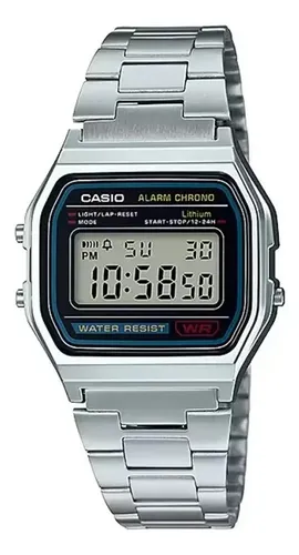 Relogio Casio Digital Vintage Prata Unissex Original Barato