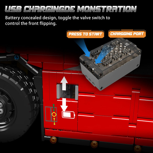 Kit De Bloques De Modelo De Camión Tractor Mould King, Set