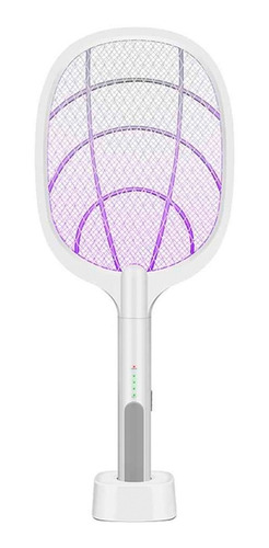 Imagen 2 de 7 de Raqueta Electrica Mata Mosquitos 2 En 1 Recargable Con Luz