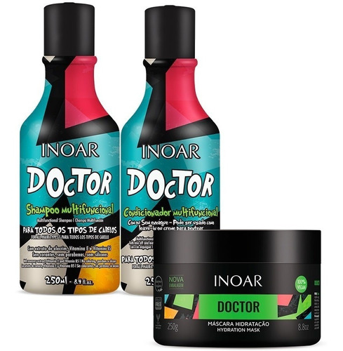 Inoar Doctor Shampoo + Condicionador + Máscara Hidratação