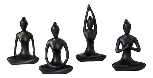 Estátuas Kit C/3  Posições De Yoga Enfeite Decorativas