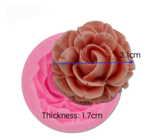 Molde Silicone Pasta Americana Biscuit Rosas 3 D Cm 187