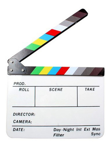 Imagen 2 de 7 de Claqueta Acrílica Magnética Para Producciones De Vídeo, Cine