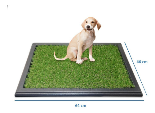 Alfombra Sanitaria Bandeja Perros Tricapa Pasto+antih. 46x64