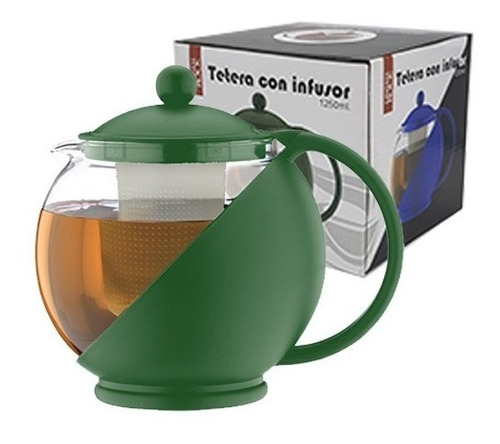 Pava Tetera De Vidrio Con Filtro 1250ml Te En Hebras