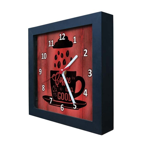 Relógio Decorativo Caixa Alta Tema Café - Qw009