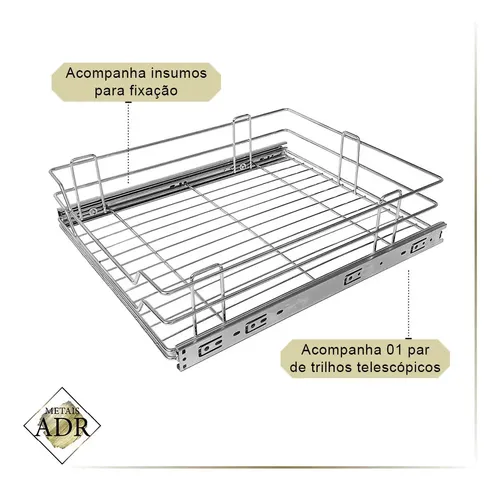 kaaaaah718出品 Gaveta Fruteira Deslizante 570x450mm Trilhos Com Amortecedor
