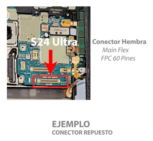 Conector Fpc Lcd Compatible Con Samsung S24 S24+ S24 U 60pin