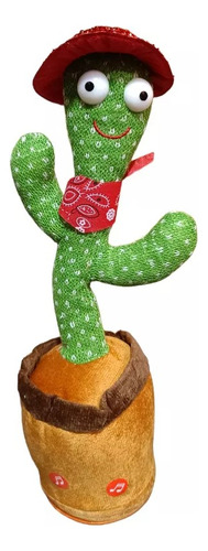 Cactus Bailarín Canta Repite Voz Música Movimiento Luz