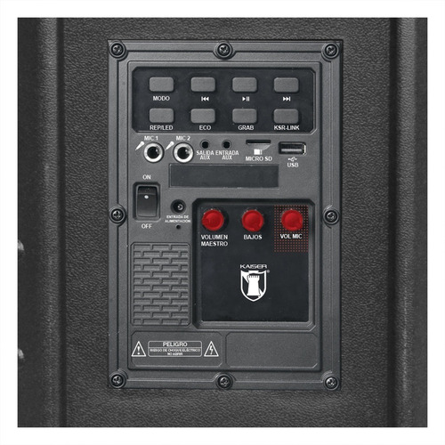 Imagen 4 de 5 de Bafle Profesional Recargable Kaiser 12 De 13600w Msa-4012