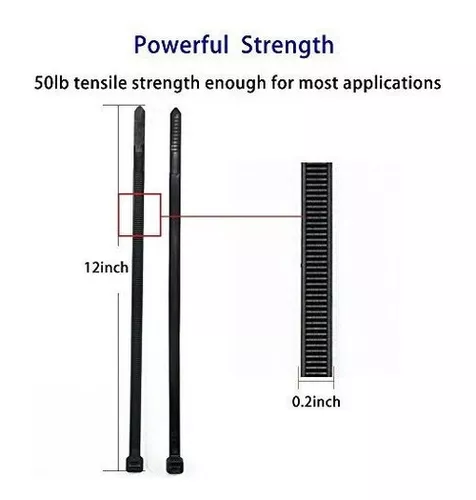 DTOL Bridas para cables de varios tamaños, 4+6+8+10+12 pulgadas, bridas de  plástico resistentes a los rayos UV, surtido de bridas pequeñas para atar