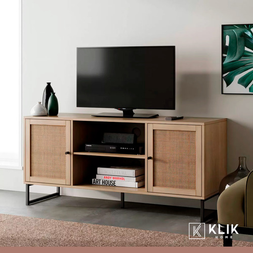 Rack De Tv O Buffet Rattan Rustico Dos Puertas