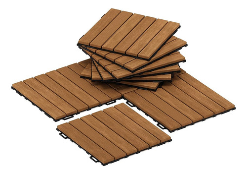 Furinno Fg181034 Tioman Floor Decking Wood Tile, Natural (pa