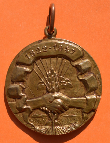Antigua Medalla Banco Provincia Buenos Aires Peronismo 1947 
