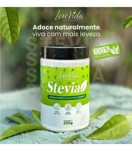 Adoçante Stévia Absolut Pó 150g - 100% Puro Sem Glúten