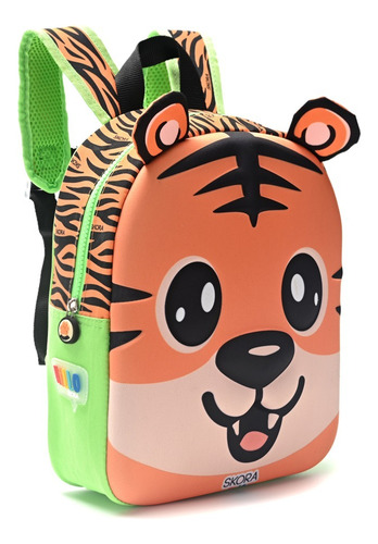 Mochila escolar Skora Infantil 32118 color tigre