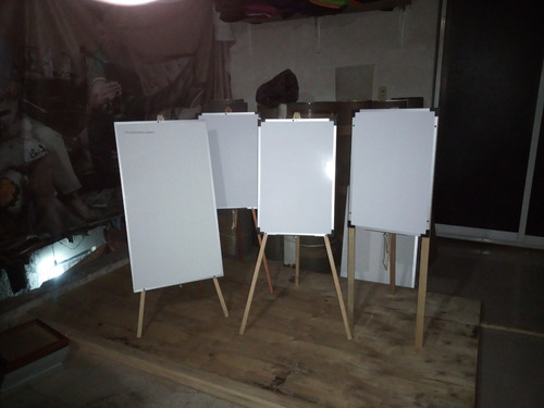 Tripie D Madera Con Pizarron Blanco De 60x40 Altura 120