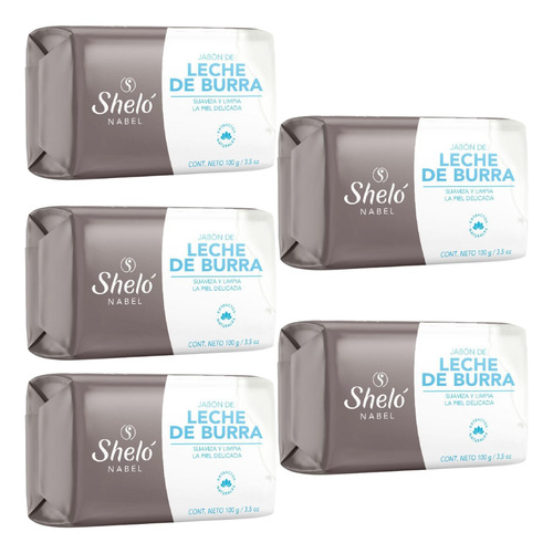 5 Pack Jabón Leche De Burra Shelo