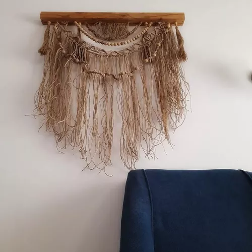 Tapiz Decoración Relax Artesanal Adorno Pared Madera Boho