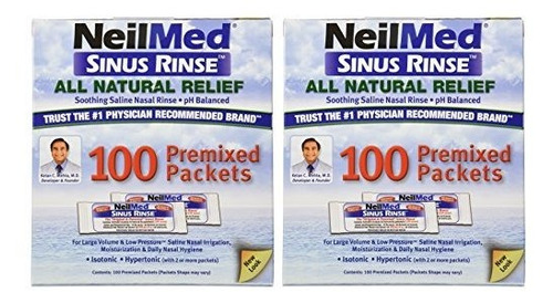 Neilmed Sinus Rinse 100 Sal Premezcladas Paquetes Para Las A