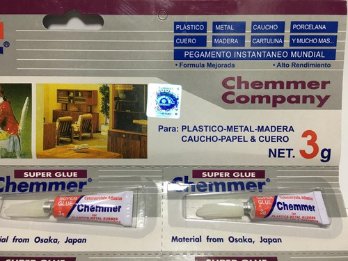 Imagen 4 de 4 de Pegamento Gotita Chemmer: 5 Set X 12 Un. (envio Gratis X 2)