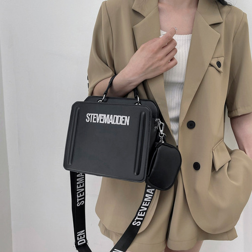 Bolso De Mano Para Mujer De Color Liso Tipo Bandolera De Pu